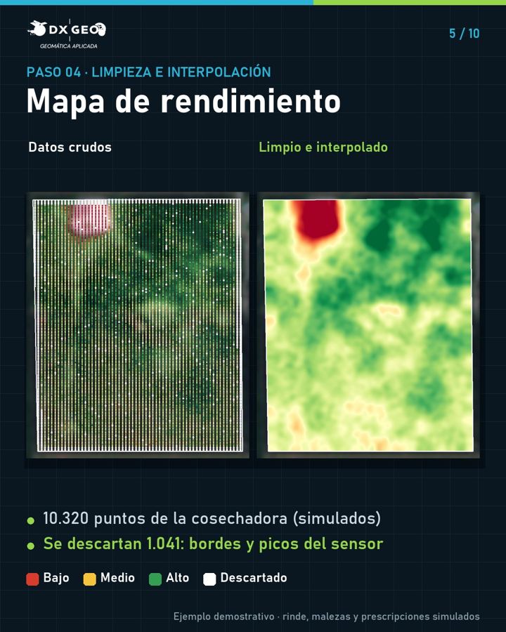 Paso 4: mapa de rendimiento limpio e interpolado